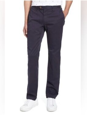 NWT Ted Baker London Men's Seenchi Slim Fit Chino's Casual Dress Pants Navy 32R